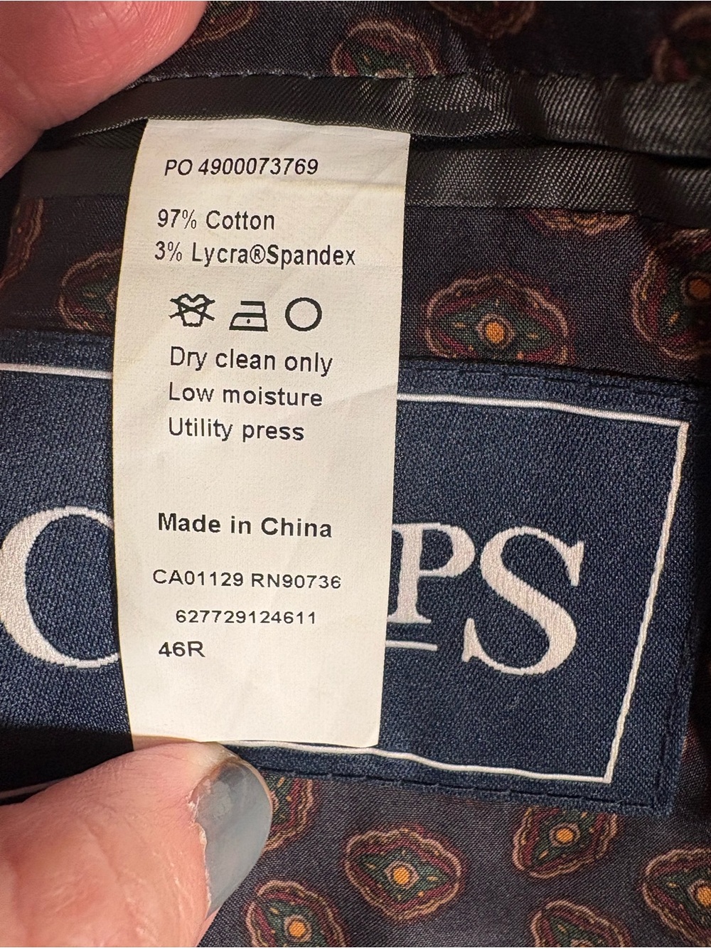 Chaps Dark Olive Corduroy Sport Coat Size 46R - Picture 6 of 10